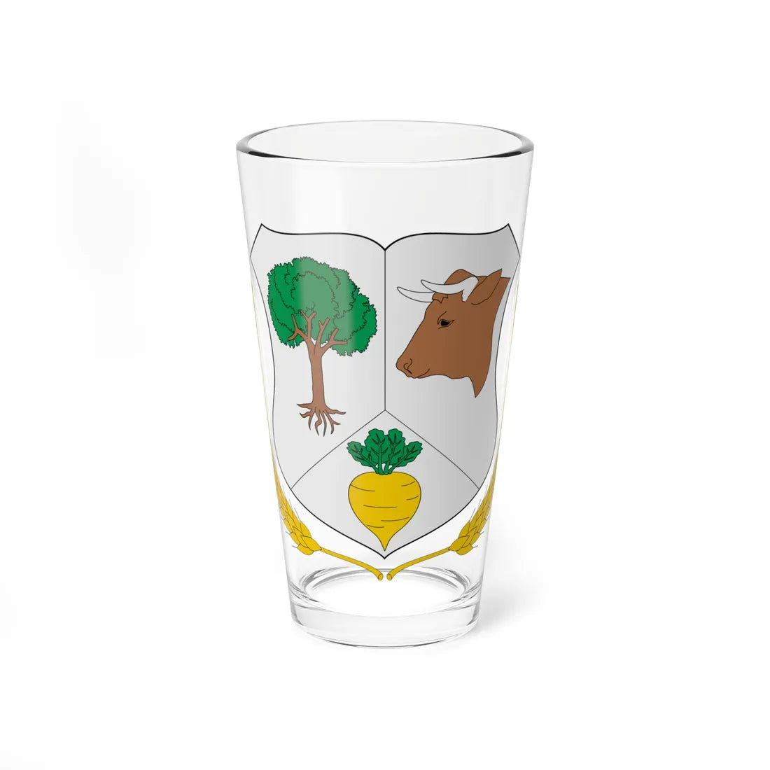 Escudo de Paillaco (Chile) (Coat of Arms) Pint Glass 16oz 16oz - Go Mug Yourself