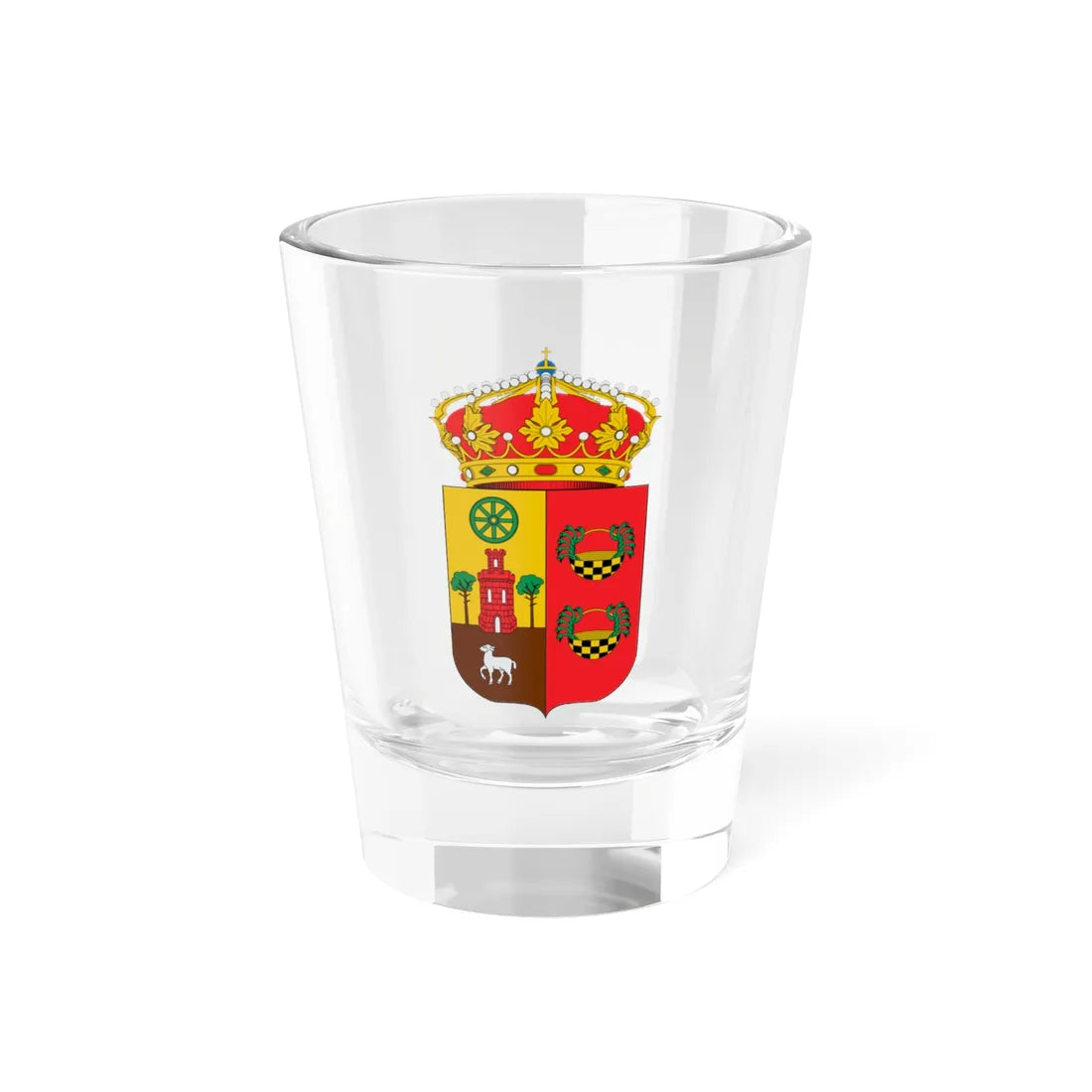 Escudo de Palacios de la Sierra (Spain) (Coat of Arms) Shot Glass 1.5oz 1.5oz - Go Mug Yourself