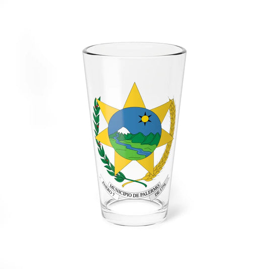 Escudo de Palermo - Huila (Colombia) (Coat of Arms) Pint Glass 16oz 16oz - Go Mug Yourself