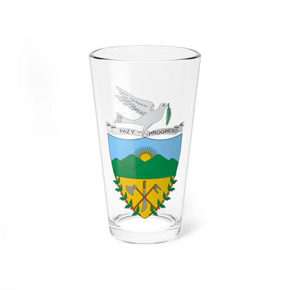 Escudo de Palestina Huila (Colombia) (Coat of Arms) Pint Glass 16oz 16oz - Go Mug Yourself