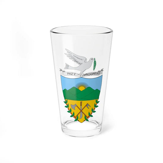 Escudo de Palestina Huila (Colombia) (Coat of Arms) Pint Glass 16oz 16oz - Go Mug Yourself