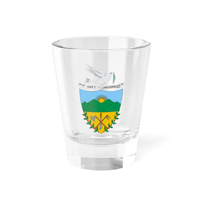 Escudo de Palestina Huila (Colombia) (Coat of Arms) Shot Glass 1.5oz 1.5oz - Go Mug Yourself