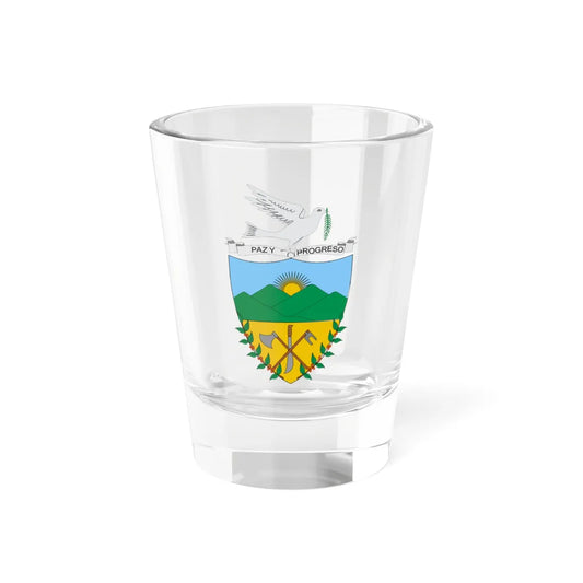 Escudo de Palestina Huila (Colombia) (Coat of Arms) Shot Glass 1.5oz 1.5oz - Go Mug Yourself
