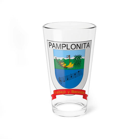 Escudo de Pamplonita (Colombia) (Coat of Arms) Pint Glass 16oz 16oz - Go Mug Yourself