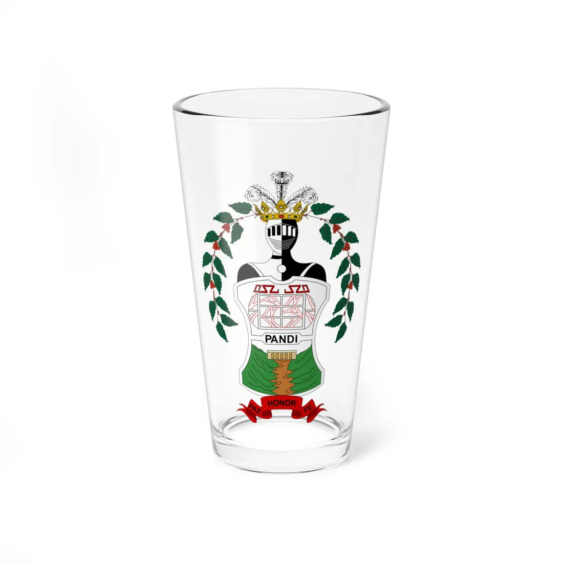 Escudo de Pandi - Cundinamarca (Colombia) (Coat of Arms) Pint Glass 16oz 16oz - Go Mug Yourself