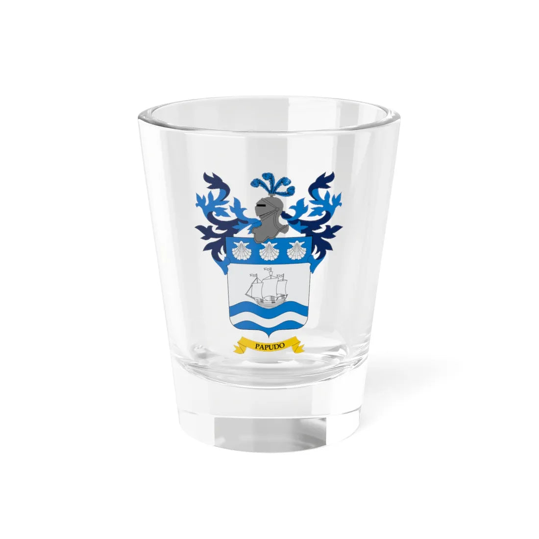 Escudo de Papudo (Chile) (Coat of Arms) Shot Glass 1.5oz 1.5oz - Go Mug Yourself
