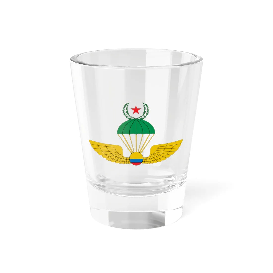 Escudo de Paracaidismo Militar-Colombia (Colombia) (Coat of Arms) Shot Glass 1.5oz 1.5oz - Go Mug Yourself