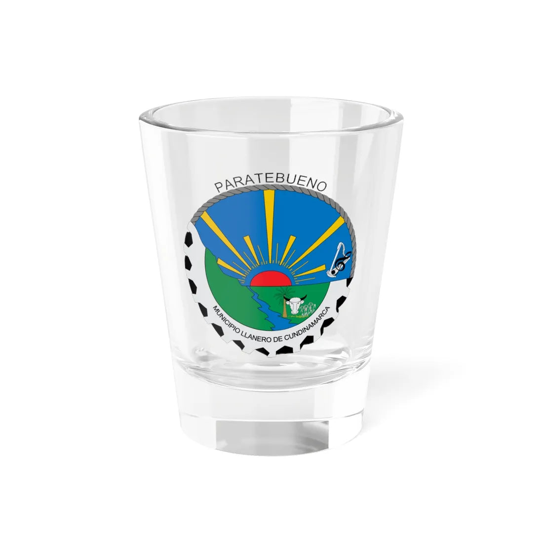 Escudo de Paratebueno (Colombia) (Coat of Arms) Shot Glass 1.5oz 1.5oz - Go Mug Yourself