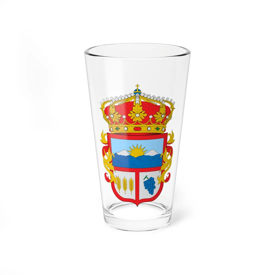 Escudo de Parral (Chile) (Coat of Arms) Pint Glass 16oz 16oz - Go Mug Yourself