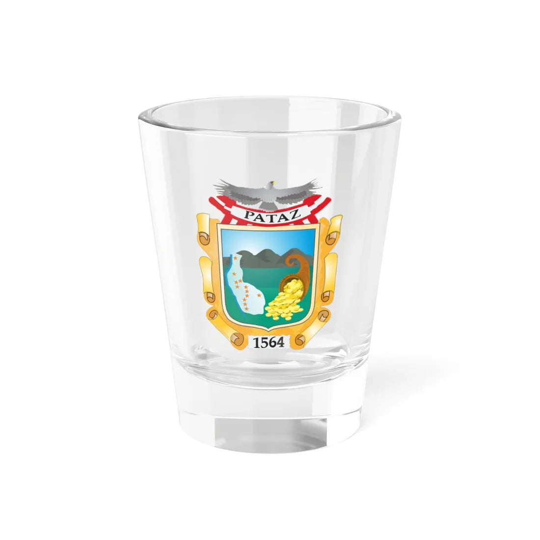 Escudo de Pataz (Peru) (Coat of Arms) Shot Glass 1.5oz 1.5oz - Go Mug Yourself