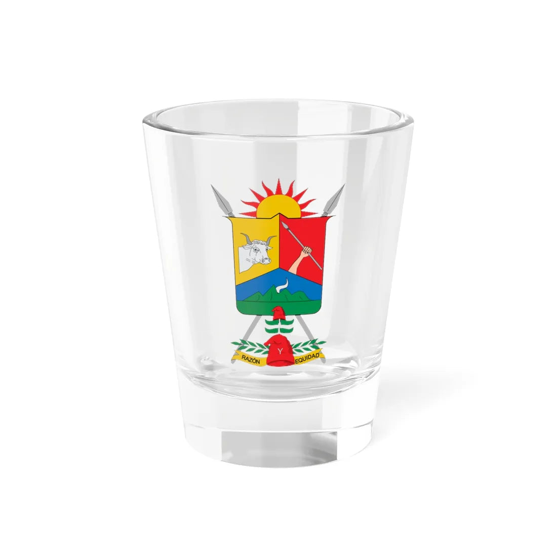 Escudo de Paz de Ariporo (Colombia) (Coat of Arms) Shot Glass 1.5oz 1.5oz - Go Mug Yourself