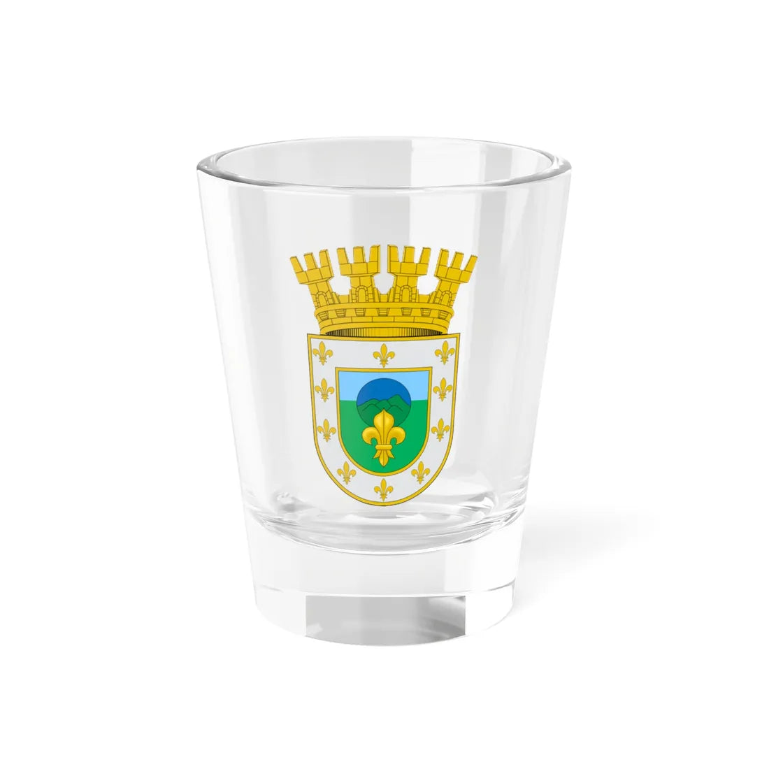 Escudo de Peñaflor Chile (Chile) (Coat of Arms) Shot Glass 1.5oz 1.5oz - Go Mug Yourself