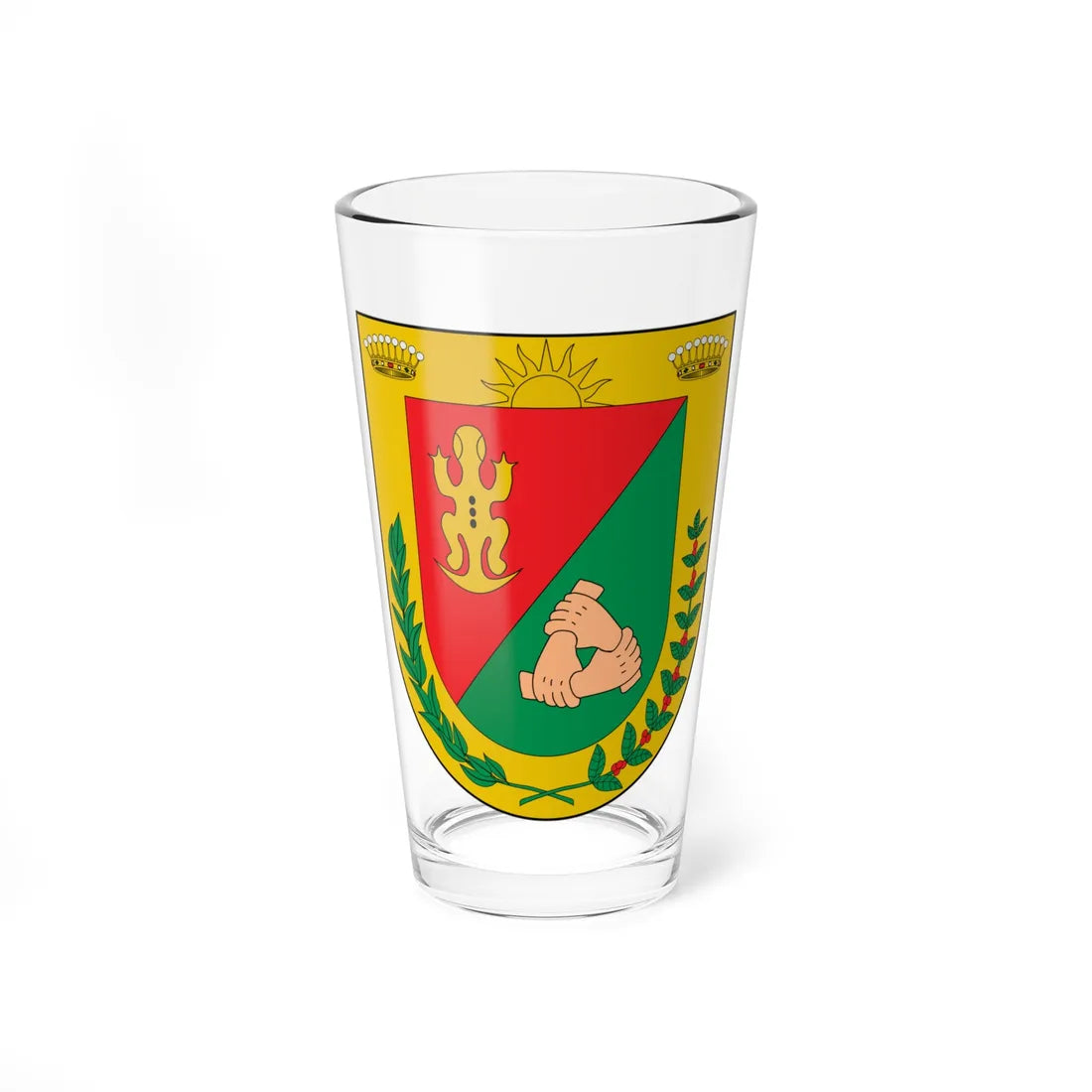 Escudo de Pereira (Colombia) (Coat of Arms) Pint Glass 16oz 16oz - Go Mug Yourself