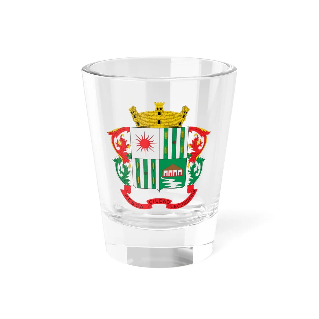 Escudo de Pesca (Colombia) (Coat of Arms) Shot Glass 1.5oz 1.5oz - Go Mug Yourself