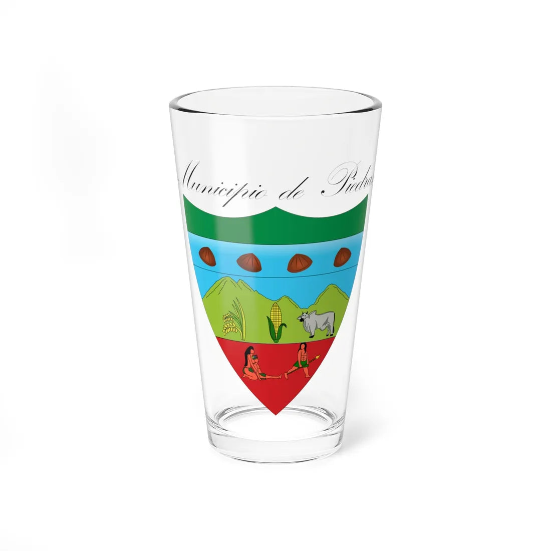Escudo de Piedras - Tolima (Colombia) (Coat of Arms) Pint Glass 16oz 16oz - Go Mug Yourself