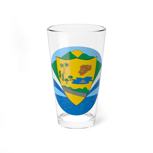 Escudo de Piojó Atlántico (Colombia) (Coat of Arms) Pint Glass 16oz 16oz - Go Mug Yourself