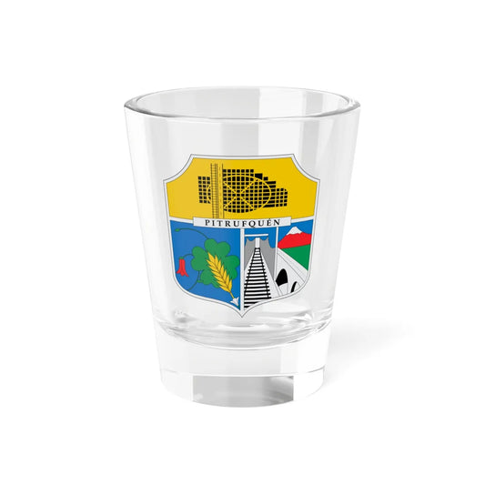 Escudo de Pitrufquén (Chile) (Coat of Arms) Shot Glass 1.5oz 1.5oz - Go Mug Yourself