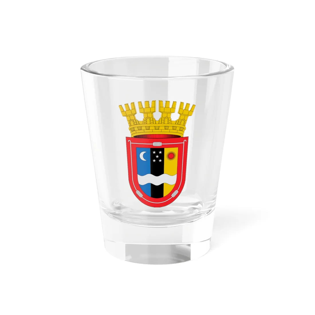Escudo de Placilla (Chile) (Coat of Arms) Shot Glass 1.5oz 1.5oz - Go Mug Yourself