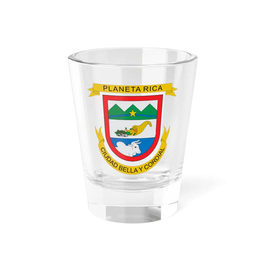 Escudo de Planeta Rica (Colombia) (Coat of Arms) Shot Glass 1.5oz 1.5oz - Go Mug Yourself