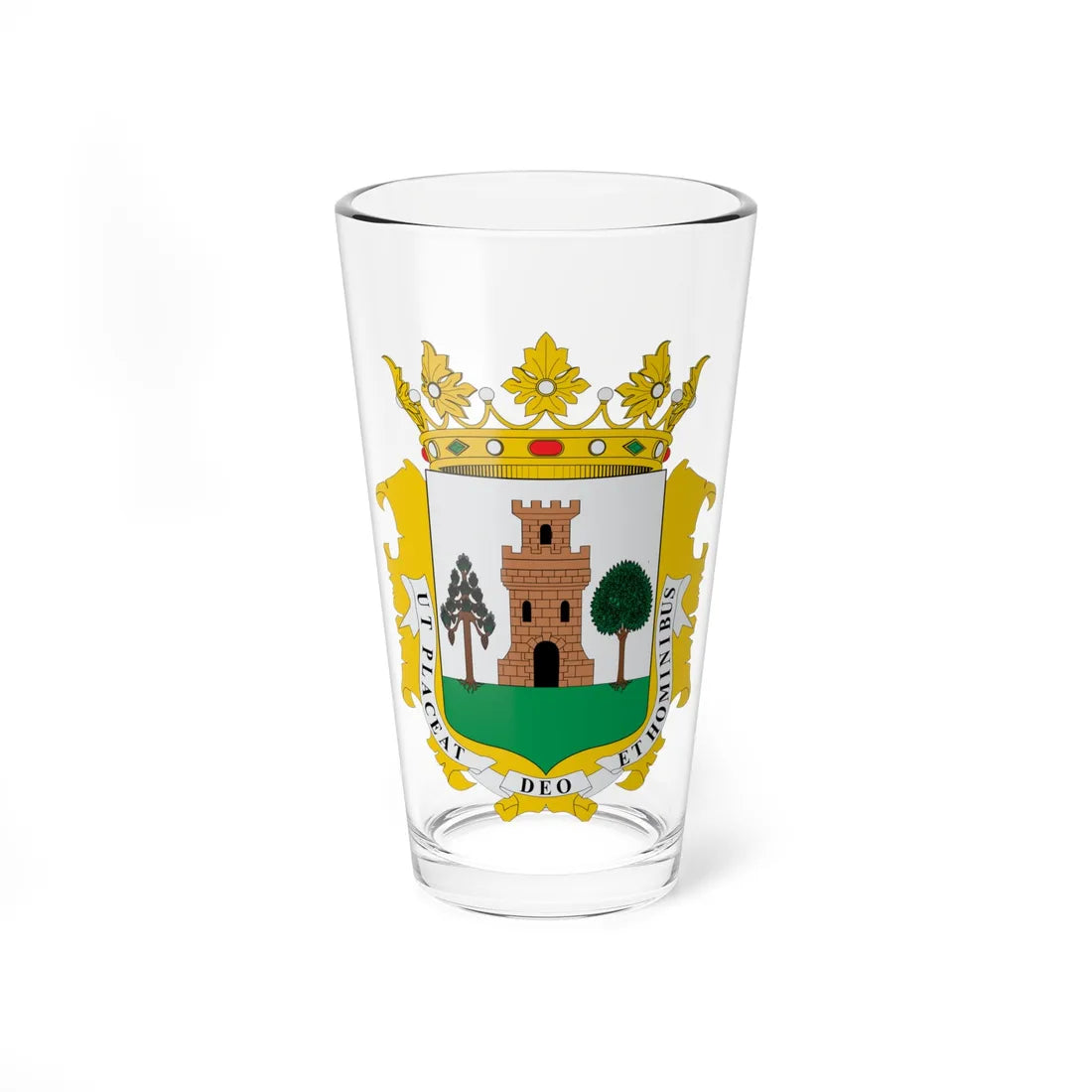 Escudo de Plasencia (Spain) (Coat of Arms) Pint Glass 16oz 16oz - Go Mug Yourself