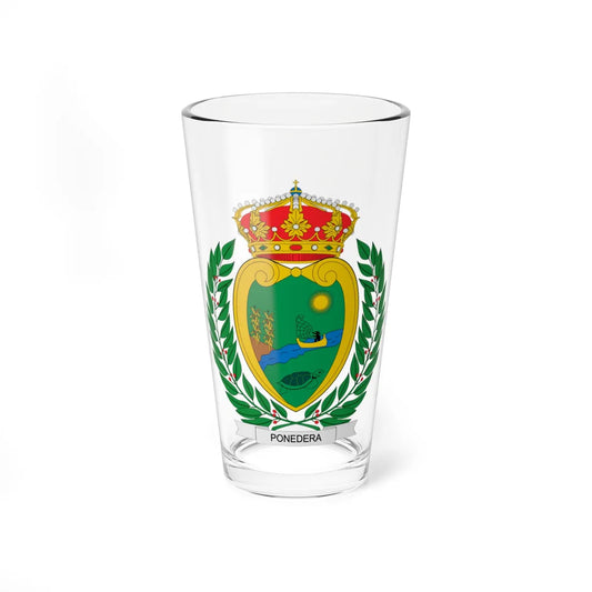 Escudo de Ponedera (Colombia) (Coat of Arms) Pint Glass 16oz 16oz - Go Mug Yourself