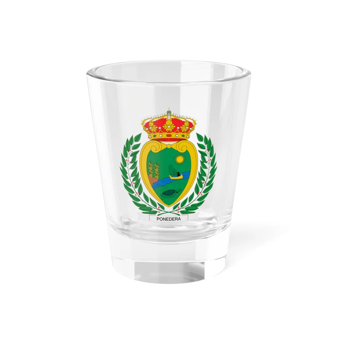 Escudo de Ponedera (Colombia) (Coat of Arms) Shot Glass 1.5oz 1.5oz - Go Mug Yourself