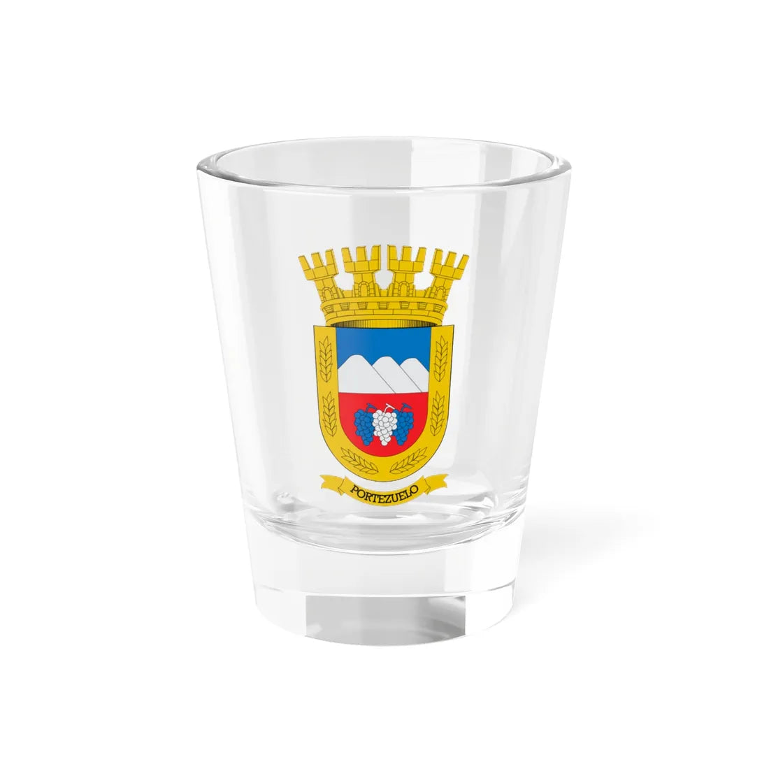 Escudo de Portezuelo Chile (Chile) (Coat of Arms) Shot Glass 1.5oz 1.5oz - Go Mug Yourself