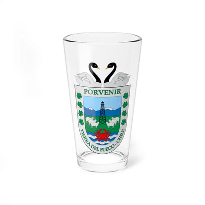 Escudo de Porvenir (Chile) (Coat of Arms) Pint Glass 16oz 16oz - Go Mug Yourself