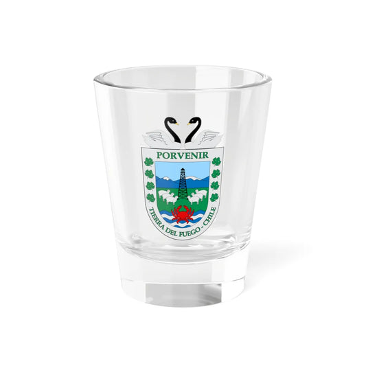 Escudo de Porvenir (Chile) (Coat of Arms) Shot Glass 1.5oz 1.5oz - Go Mug Yourself