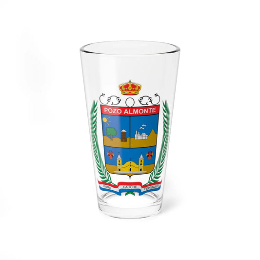 Escudo de Pozo Almonte (Chile) (Coat of Arms) Pint Glass 16oz 16oz - Go Mug Yourself