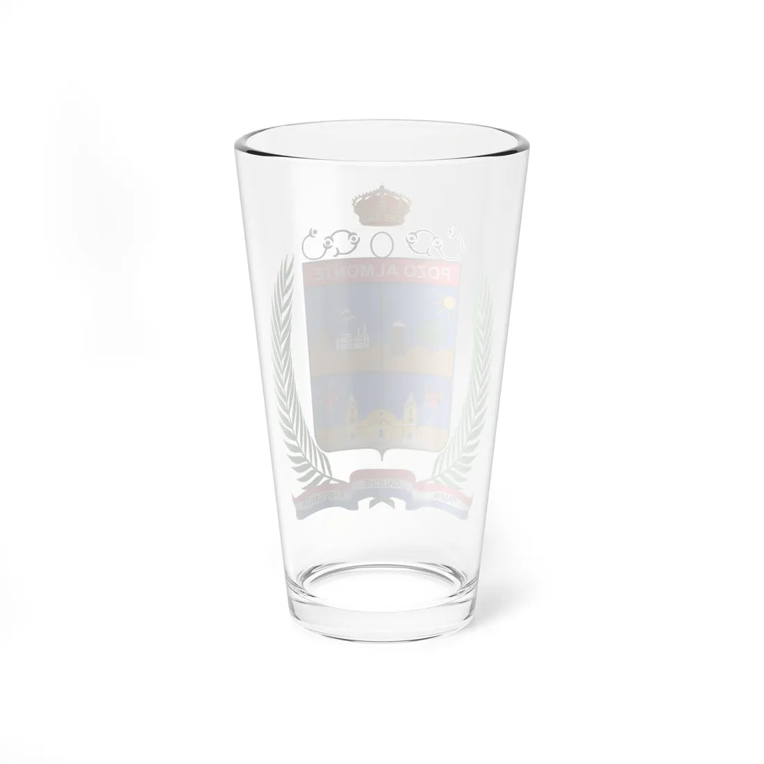 Escudo de Pozo Almonte (Chile) (Coat of Arms) Pint Glass 16oz - Go Mug Yourself