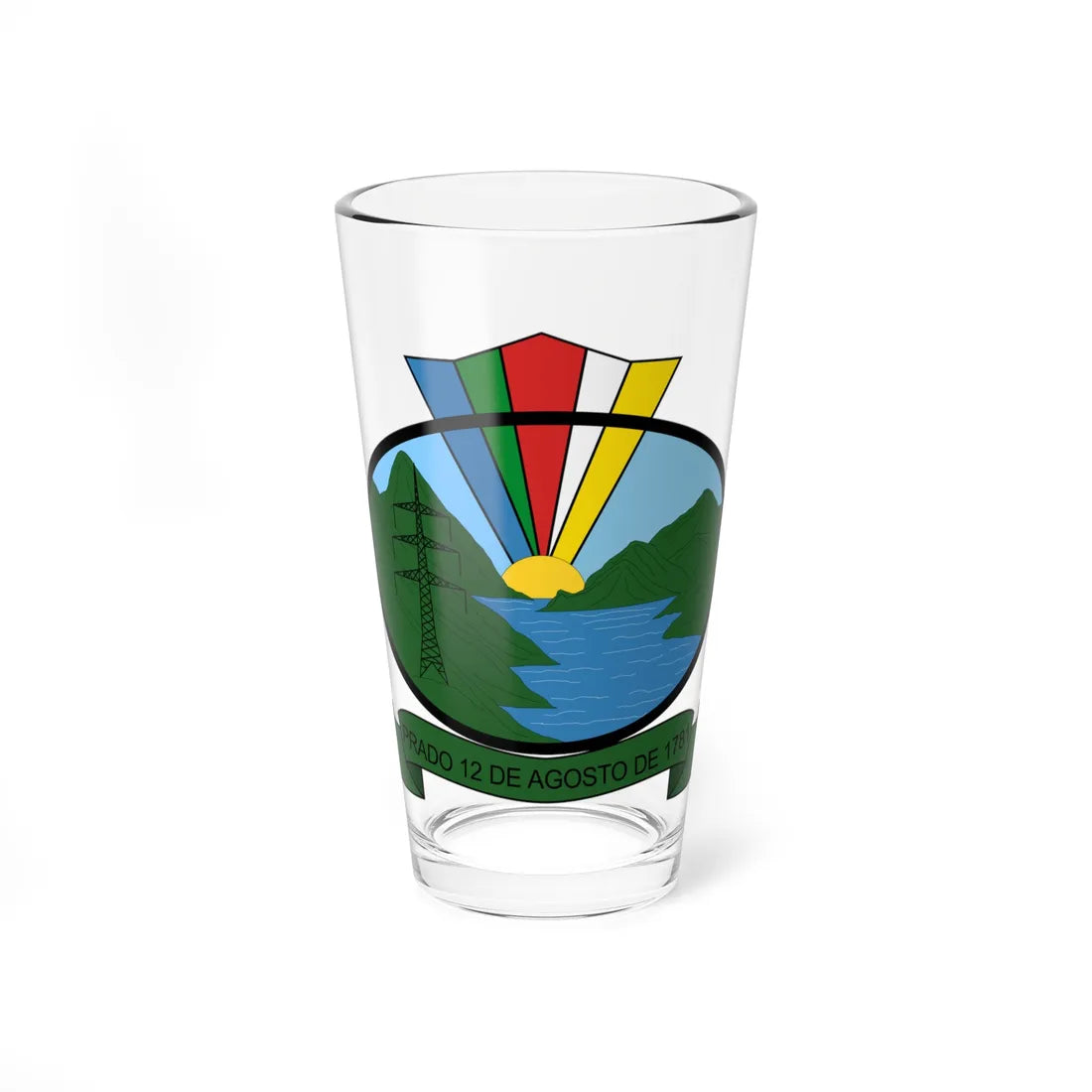 Escudo de Prado - Tolima (Colombia) (Coat of Arms) Pint Glass 16oz 16oz - Go Mug Yourself