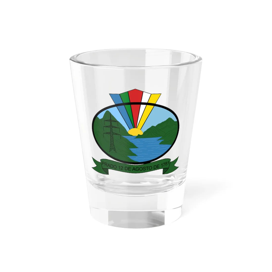 Escudo de Prado - Tolima (Colombia) (Coat of Arms) Shot Glass 1.5oz 1.5oz - Go Mug Yourself