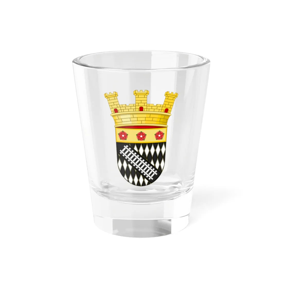 Escudo de Pérez Santa Fe (Argentina) (Coat of Arms) Shot Glass 1.5oz 1.5oz - Go Mug Yourself