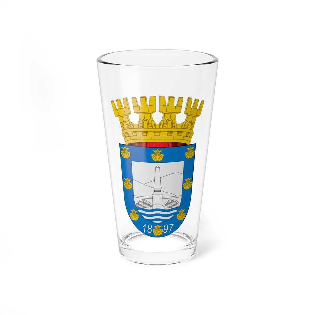 Escudo de Providencia Chile (Chile) (Coat of Arms) Pint Glass 16oz 16oz - Go Mug Yourself