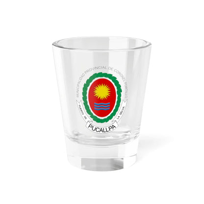 Escudo de Pucallpa (Peru) (Coat of Arms) Shot Glass 1.5oz 1.5oz - Go Mug Yourself