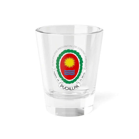 Escudo de Pucallpa (Peru) (Coat of Arms) Shot Glass 1.5oz 1.5oz - Go Mug Yourself
