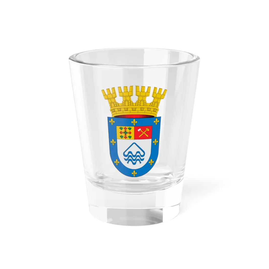 Escudo de Pucón (Chile) (Coat of Arms) Shot Glass 1.5oz 1.5oz - Go Mug Yourself