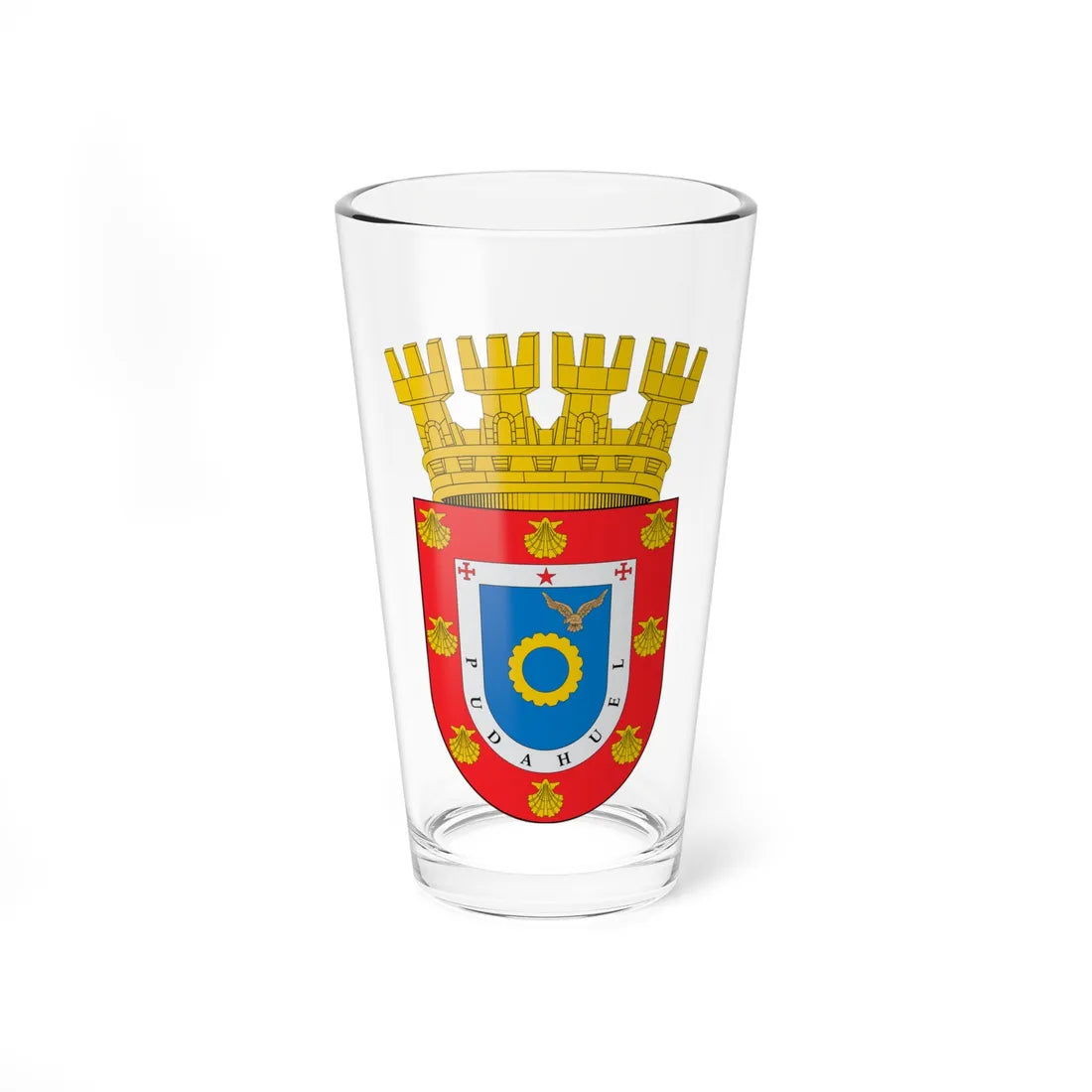 Escudo de Pudahuel (Chile) (Coat of Arms) Pint Glass 16oz 16oz - Go Mug Yourself