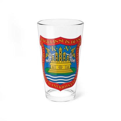 Escudo de Puebla de los Ángeles Puebla de Zaragoza (Costa Rica) (Coat of Arms) Pint Glass 16oz 16oz - Go Mug Yourself