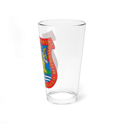 Escudo de Puebla de los Ángeles Puebla de Zaragoza (Costa Rica) (Coat of Arms) Pint Glass 16oz - Go Mug Yourself
