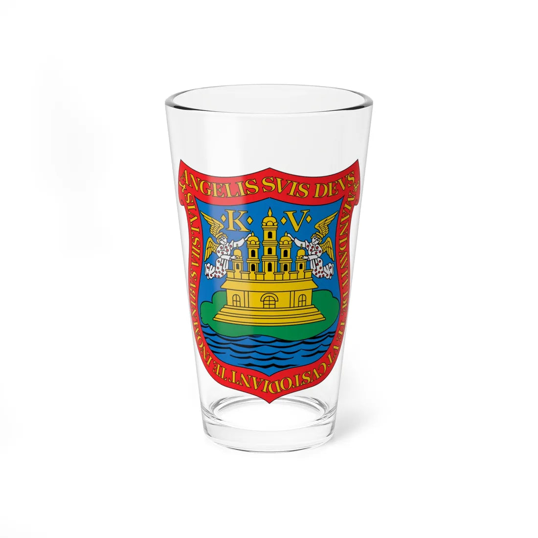 Escudo de Puebla TVH (Costa Rica) (Coat of Arms) Pint Glass 16oz 16oz - Go Mug Yourself