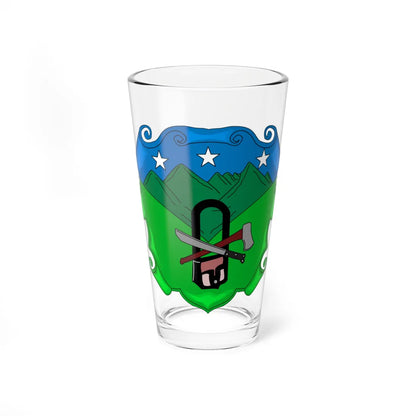 Escudo de Pueblo Rico - Risaralda (Colombia) (Coat of Arms) Pint Glass 16oz 16oz - Go Mug Yourself