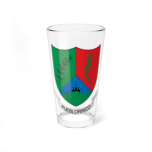 Escudo de Pueblorrico (Colombia) (Coat of Arms) Pint Glass 16oz 16oz - Go Mug Yourself