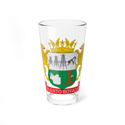 Escudo de Puerto Boyacá (Colombia) (Coat of Arms) Pint Glass 16oz 16oz - Go Mug Yourself
