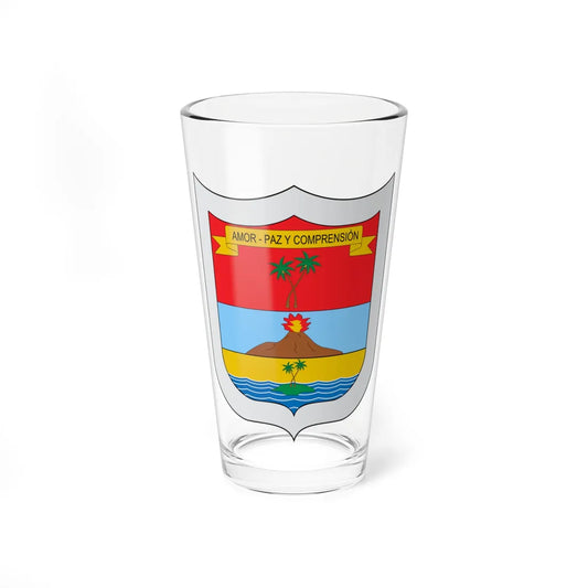 Escudo de Puerto Escondido Córdoba (Colombia) (Coat of Arms) Pint Glass 16oz 16oz - Go Mug Yourself