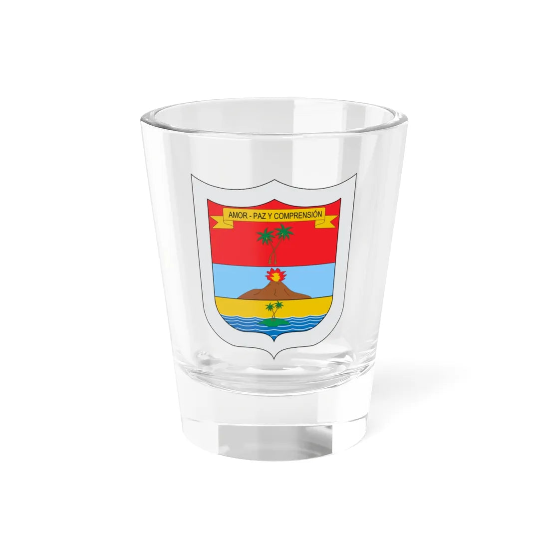 Escudo de Puerto Escondido Córdoba (Colombia) (Coat of Arms) Shot Glass 1.5oz 1.5oz - Go Mug Yourself
