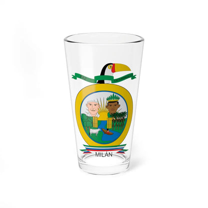 Escudo de Puerto Milán Caquetá (Colombia) (Coat of Arms) Pint Glass 16oz 16oz - Go Mug Yourself