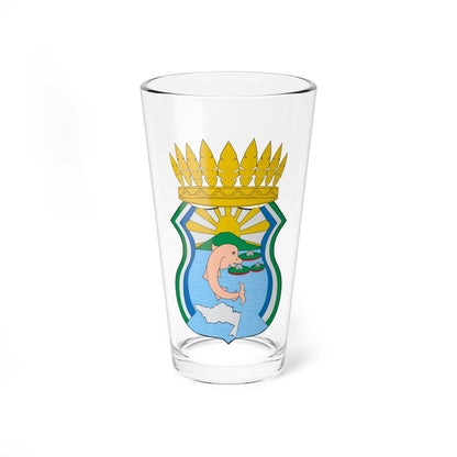 Escudo de Puerto Nariño (Colombia) (Coat of Arms) Pint Glass 16oz 16oz - Go Mug Yourself