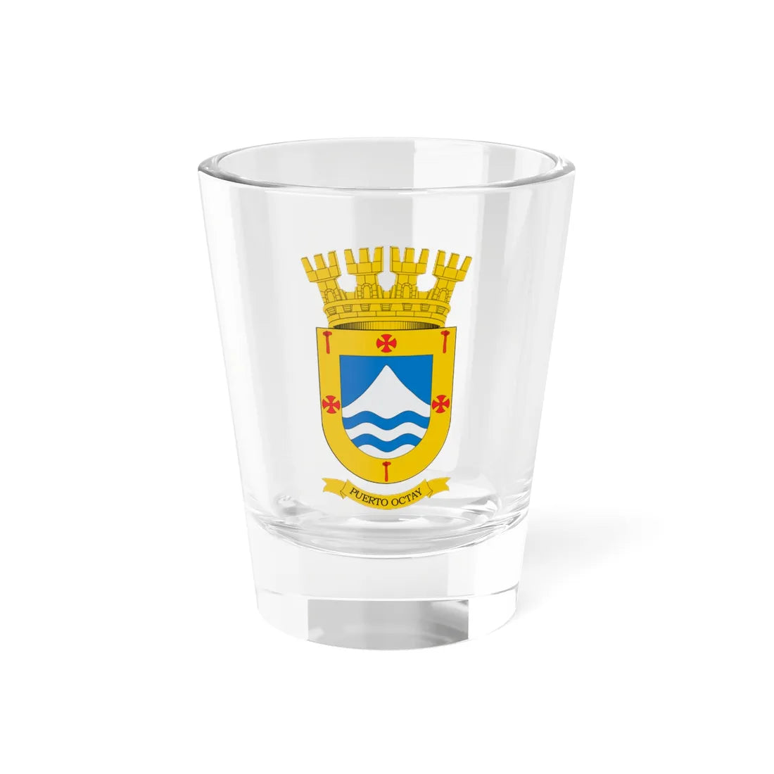 Escudo de Puerto Octay (Chile) (Coat of Arms) Shot Glass 1.5oz 1.5oz - Go Mug Yourself
